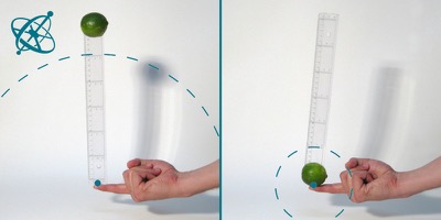 Ciensación experimento manos en la masa: Equilibrio con una vara  ( física, mecánica, inercia, momento angular, equilibrio)
